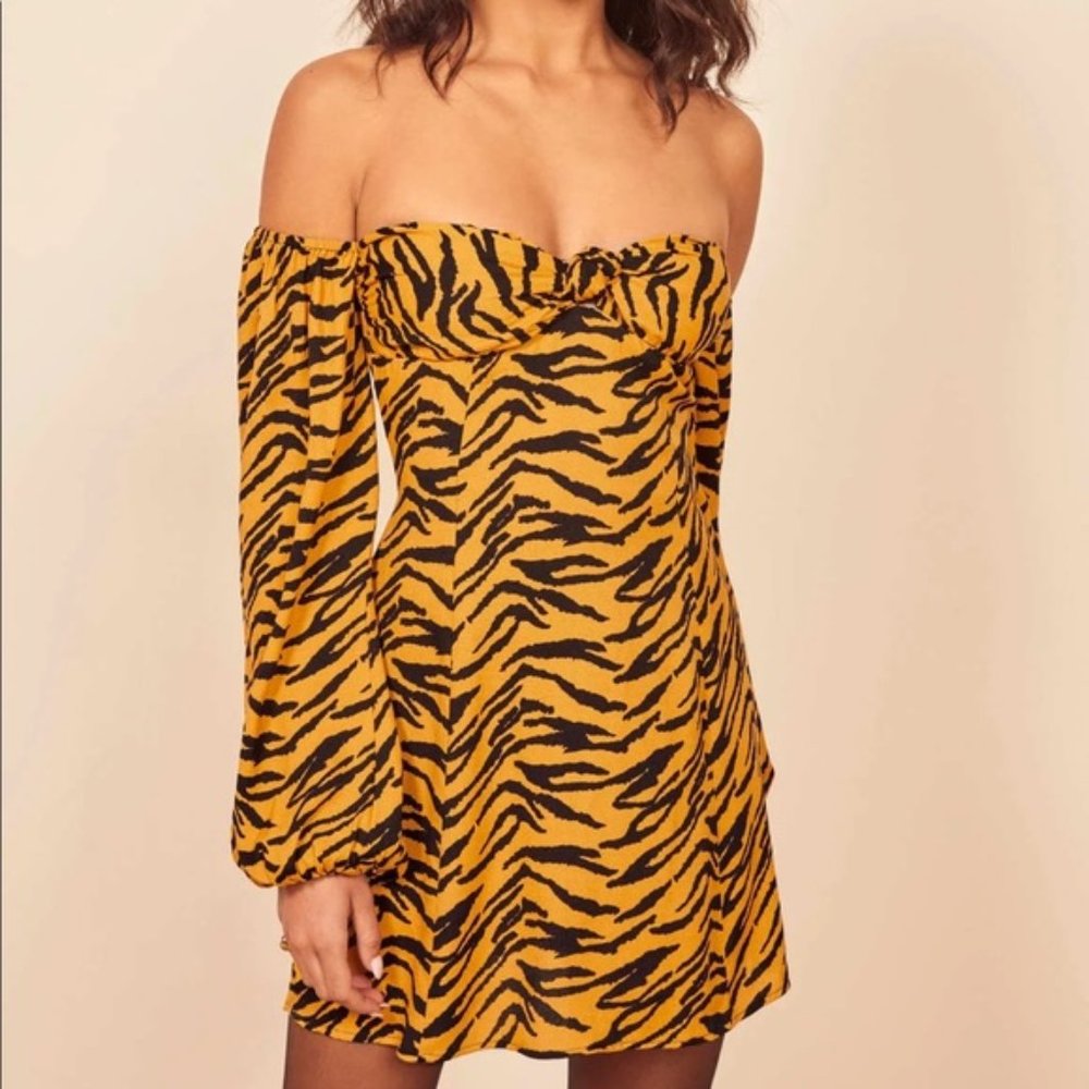 Reformation Roshay Dress in Tigress NWT